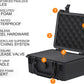 MEIJIA Portable Waterproof Protective Hard Case,Compact Camera Case with Customizable Fit Foam,Elegant Black,Fit for Drones,Camera,Lens, 9.17inchx7.56inchx4.33inch, Black, Dry Case