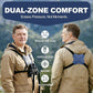 Binocular Harness Strap, New Double-Sided Leather X-shaped Design Adjustable for Hunting, Hiking & Birding, Binocular Harness Fits for Carrying, Cameras, Rangefinders and More