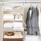 StorageWorks Hanging Closet Organizer, 3-Shelf Hanging Closet Shelves with Top Shelf, 19 ¾"W x 12" D x 31" H, Extra-Large Space, Ivory White