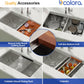 Dcolora 33 Inch Double Bowl Kitchen Sink Undermout Workstation 16 Gauge Stainless Steel Sinks Spacious 60/40 Split Double Basin Under Counter, 33"x19"x10" DC-U7710