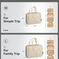HOTOR Hanging Toiletry Bag - Spacious Travel Toiletry Bag for Women & Men, Multi-Pocket Makeup Organizer, Travel & Cruise Essentials for Business Trip, Gym, Beige, 11.0" x 8.7" x 3.9"