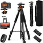K&F Concept 75 inch/190cm Camera Tripod,Lightweight Travel Outdoor DSLR Tripods with 360 Degree Ball Head Load Capacity 8kg/17.6lbs,Cellphone Clip and Remote Control for Smartphone S255A3+BH-36