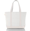 CB STATION Medium Classic Canvas Tote Bag for Women, Top Zipper Closure, Outer Pocket, Daily Essentials, Groceries, Traveling