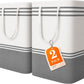 2 Pack Large Laundry Baskets, Laundry Hampers, Freestanding Waterproof Collapsible Clothes Bag with Extended & Reinforced Handles - Clothes Basket for Dorm, Bathroom, Home (Light Grey/75L)