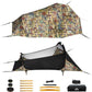 Night Cat Flat Lay Hammock Tent: Portable Lightweight Camping Hammock with Mosquito Net Waterproof Rainfly for 1 Person Outdoor Camping Camouflage