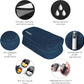 Serfeymi Weekly Travel Pill Organizer 2 Times A Day AM PM Upgraded Black Pill Box 7 Day with Portable Zipper Canvas Pill Case, Medicine Organizer for Pills, Vitamins, Supplements, Fish Oils - Blue 01