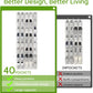 Unjumbly Over the Door Shoe Organizer with 40 Large Breathable Mesh Pockets, Space Saving Shoe Holder, Hanging Shoe Rack for Entryway Bedroom Closet Storage (White, 40 Pockets)
