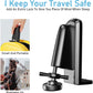 Door Jammer Door Stopper, Portable Door Security Lock for Travel/Apartment/Safety Self Defense/Personal Protection, Aluminum Alloy Anti-Slip Door Lockdown Security Device (Black)