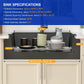 Dcolora 33x22 Drop In Kitchen Sink Black, Granite Composite Black Kitchen Sink Multifunctional Topmount Large Single Bowl Workstation Sinks #DC-0001GBT, 33" x 22" x 10"