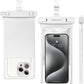 wellhouse Waterproof Phone Pouch, Waterproof Phone Case for iPhone 16 15 14 13 12 Pro Max XS Samsung, IPX8 3D Cellphone Dry Bag Beach Essentials (1 Pack - White8.0, 8 inch)