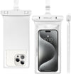 wellhouse Waterproof Phone Pouch, Waterproof Phone Case for iPhone 16 15 14 13 12 Pro Max XS Samsung, IPX8 3D Cellphone Dry Bag Beach Essentials (1 Pack - White8.0, 8 inch)