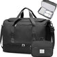 Large Travel Duffle Bag,Carry on Overnight Weekend Bag with Shoes Compartment,Weekender Bags for Women for Travel Business Trips Sport Hospital,2Pcs,Black