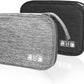Electronics Organizer Travel Case,Electronic Accessories Storage Bag,Travel Cord Organizer Bag for Small Charging Cord Storage,Cables,2 Packs Black&Grey