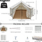 DANCHEL OUTDOOR B6 Luxury Glamping Wall Tent w/Stove Jack, No Center Pole, Higher Side Wall, 900D Flame Retardant Oxford for 4 Season 4-6 Person Family Yurt Cabin Glamping Camping,13ft/16.4ft