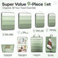 Veken 9/11 Set Compression Packing Cubes for Travel Essentials,Compressible Expandable Large Luggage Suitcase Organizer Bags for Clothing,Durable Space Saver Storage Bags(Matcha Green)