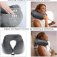 urophylla Inflatable Travel Neck Pillow for Airplanes, Super Soft Velvet Neck Support, Adjustable Firmness, Blow Up Plane Pillow for Long Flights, Road Trips, Travel Essentials with Eye Mask, Earplug