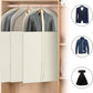 Univivi Suit Bags for Closet Storage, 40" Garment Bags for Hanging Clothes, Garment Bag for Travel and Storage with Large Visible Window for Suit Coat, Jacket, Sweaters (Set of 6), Biege