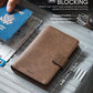VULKIT Passport Holder with Airtag Holder RFID Blocking Passport Wallet Travel Leather Passport for Women(Espresso)