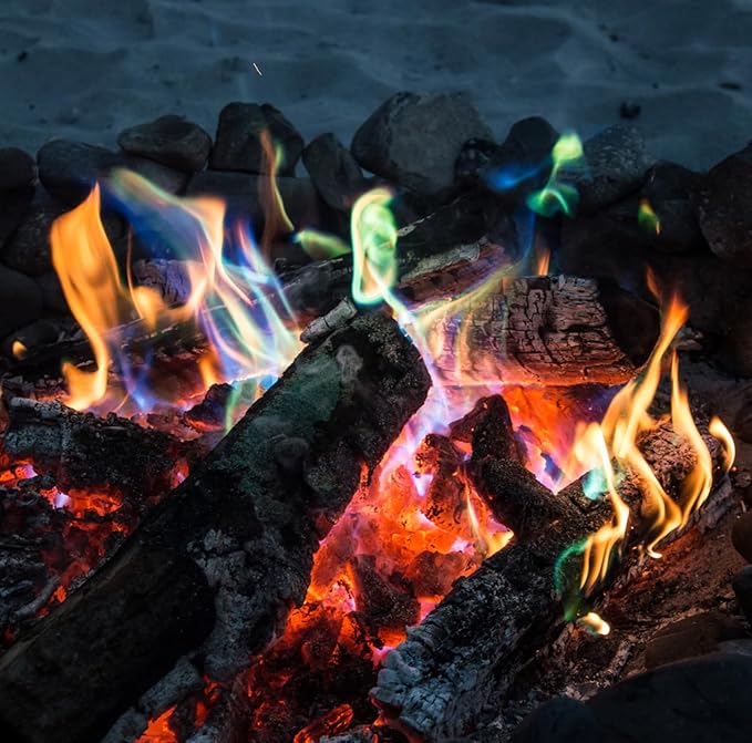 Mystical Fire Color Changing Packets Fire Pits Campfire Long-Lasting Enchanted Multi-Color Magical Family Fun for Indoor Fireplace or Outdoor Use 0.882 Ounces 24 Pack