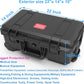 Waterproof Travel Camera Hard Case with Padded Divider, 22 x 14 x 10 Inch, Rolling Case for Camera, Gear, Equipment, Dustproof, Shockproof,Airline Carry-On Approved, Inner 19.8"x 10.9" x 6.8"