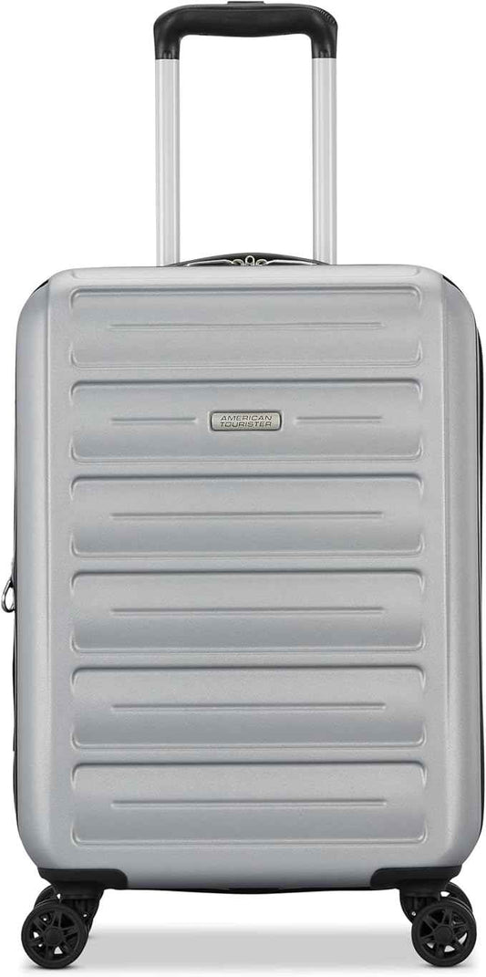 American Tourister Westridge Hardside Luggage Set with Spinner Wheels, Silver, Carry-On