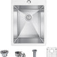 15x20 inch Drop in Bar Sink, 15 inch Small Kitchen Sink 18 Gauge Single Bowl Stainless Steel Topmount Bar Sink with Basket Strainer Drain & Bottom Grid