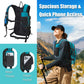 Hydration Backpack Pack with 2L Water Bladder 18L Hiking Backpack Women Men Lightweight Hydropack Insulated Daypack for Biking, Running, Festival - Roamly