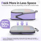 Veken 11 Set Compression Packing Cubes for Travel Essentials,Compressible Expandable Large Luggage Suitcase Organizer Bags for Clothing,Durable Space Saver Storage Bags(Light Purple)