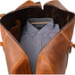 KomalC Leather Duffel Bags for Men and Women Full Grain Leather Travel Overnight Weekend Leather Bags Sports Gym Duffel for Men (Tan, 20 Inch)