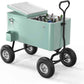 VINGLI 80 Quart Wagon Rolling Cooler Ice Chest, w/Long Handle and 10" Wheels, Portable Beach Patio Party Bar Cold Drink Beverage, Outdoor Park Cart on Wheels