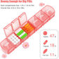 Extra Large Pill Organizer 2 Pack, XL Pill Box 7 Day, Weekly Pill Case with Large Capacity, Jumbo Organizer, BPA Free (Pink+White)