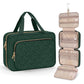 Wedama Toiletry Bag for Women, Medium Cosmetic Travel Bag, Hanging Toiletry Bag for Bathroom, Thickened PVC Waterproof Makeup Bag, Toiletries Bag for Travel Business Trips and Camping, Dark Green - Roamly