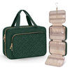 Wedama Toiletry Bag for Women, Medium Cosmetic Travel Bag, Hanging Toiletry Bag for Bathroom, Thickened PVC Waterproof Makeup Bag, Toiletries Bag for Travel Business Trips and Camping, Dark Green - Roamly