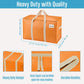 VENO 4 Pack Moving Bags, Heavy Duty, Moving Boxes Alternative, Packing Storage Supplies, Dorm Room Essentials with Zipper for Clothes, Extra Large Packaging Totes (Seasonal Autumn Orange, 4 Pack)
