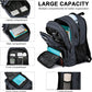School Backpack for Teen Boys & Girls - 8 Compartments Water Resistant Bookbag with Large Laptop Sleeve | 15.6 Inch Anti-Theft College Student Backpack, Black