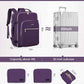 LOVEVOOK Travel Backpack for Women & Men 40L,Airline Approved Carry On Backpack Travel Essentials,TSA Carry on Luggage,Waterproof Personal Item Travel Bag,Suitcase with 3 Packing Cubes,Dark purple