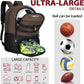 LARIPOP Soccer Backpack Soccer Bag with Ball Holder & Shoe Compartment Youth Sports Equipment Training Bag