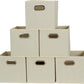 Household Essentials 82-1 Foldable Fabric Storage Bins |Cubby Cubes with Handles | Natural (Pack of 36)