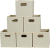 Household Essentials 82-1 Foldable Fabric Storage Bins |Cubby Cubes with Handles | Natural (Pack of 36)