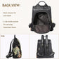 Jursccu Glitter Embroidery Women Backpack Purse, Fashion Canvas Travel Anti-theft Rucksack Shoulder Bag (Black)