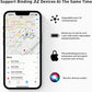 Smart Tracker Tags, Bluetooth Luggage Tracker with Keychain, Compatible with iOS Find My app, Item Locator for Key, Wallet, Suitcase, Bags, IP67 Waterproof, Battery Include