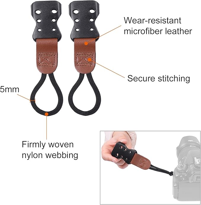 Vigorport Camera Strap,Cross Shoulder Straps for Binoculars, Rangefinders,Harness Strap Compatible with Canon, Nikon, Sony and DSLR SLR Cameras-Brown