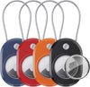 DDJ 4-Pack Luggage Tag Case for Apple Air Tracker Tag & Moto Tag with Wire Cable Lock, Waterproof, Anti-Lost Air Tags Holder with Name ID Cards for Travel, Luggage, Keys, Backpacks, Dog, Pets, Bags