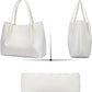 KKXIU Tote Bag for Women Vegan Leather Shoulder Purse Large Capacity Travel Bag
