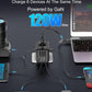 Universal Travel Adapter, 120W GaN International Power Plug Adapter, 5 USB Ports and 1 AC Outlet, All-in-One Travel Charger for 200+Countries, Fast Charging All USB & Dual Voltage Devices