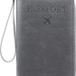 Rowgins Rfid Blocking Passport Holder Wallet, Rowgins Rfid Passport Holder with Zipper, PU Leather PassportHolder for Travel (GRAY)