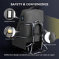 Rolling Car Seat Travel Bag, Padded Carseat Travel Backpack for Airplane,Large Durable Travel Bag with 4 Wheels,Adjustable Shoulder Strap and Waterproof Base Dark Grey