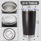 20 oz Tumbler Coffee Tavel Tumblers Bulk with Lid Stainless Steel Double Wall Vacuum Insulated Mug Powder Coated Cups fit Car Cupholder for Hot and Cold - Black, 4Pack