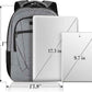 BIKROD Travel Laptop Backpack for Men and Women, Backpacks for School Teen Boys, Business Anti Theft Slim Sturdy Back Pack Adult Computer Bag Gift 15.6 IN Laptop, Grey