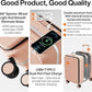 mixi Carry On Luggage with Cup Phone Holder and Charger Hard Shell Suitcases with Spinner Wheels,20 Inch Light Pink